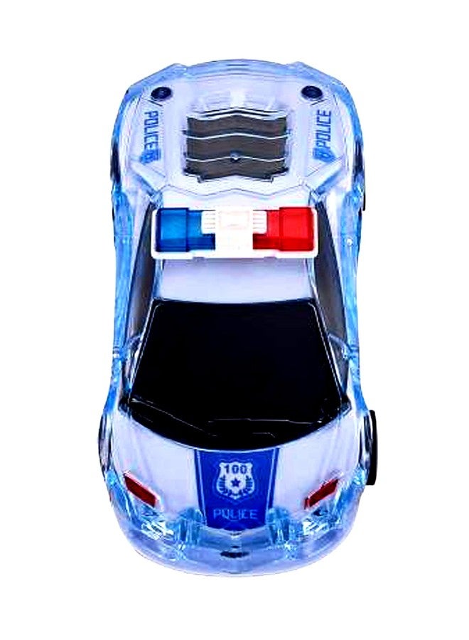 PRIMEFAIR Police Car With Lights, Friction, Music And Siren Sound Police 3D Car (Pack Of 1), White - Image 5